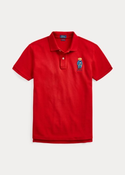 Camisa Polo Polo Ralph Lauren Mujer Rojos - Classic Fit Bear - BWPXH4605